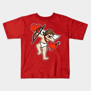 Dabbing Cupid Funny Valentines Day Gift Idea Kids T-Shirt